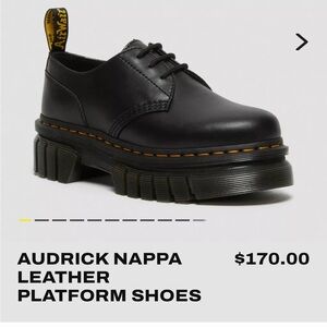 Doc Marten Audrick leather platform Shoes size 6